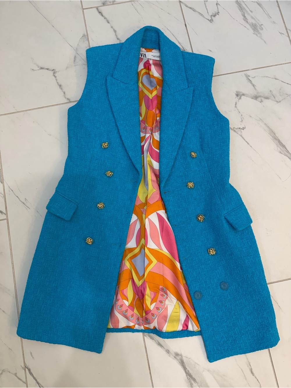 Zara tweed vest dress